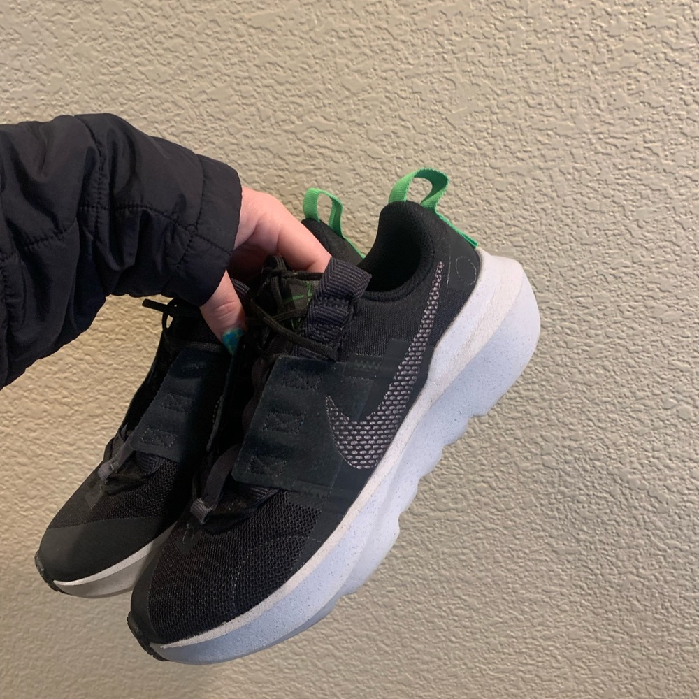 Nike Black and Green Athletic Shoes
